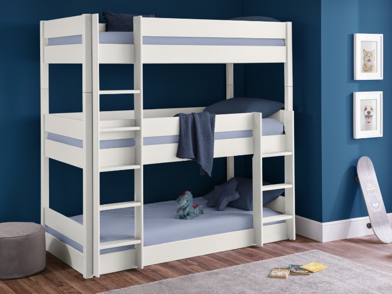 Click to view product details and reviews for Julian Bowen Trio Triple Sleeper Bunk Bed Single Surf White Bunk Bed.