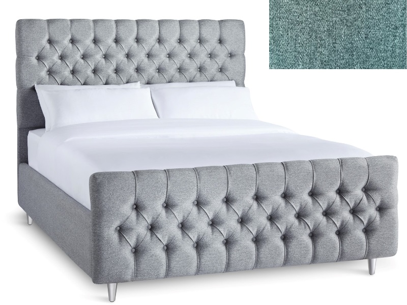 British Bed Company Buttercup High Foot End Fabric Bed at Mattressman